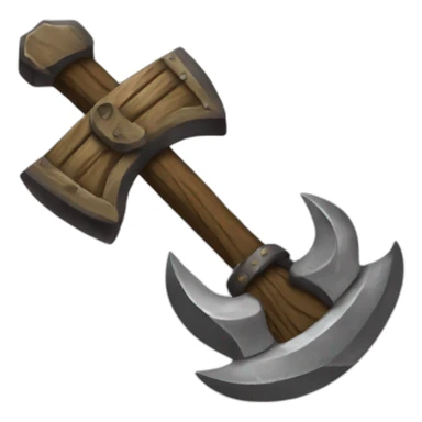 Crossed axes viking  sticker