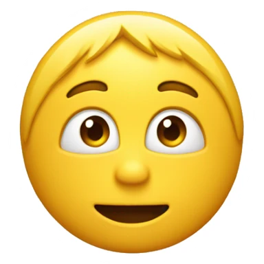 Emoji jaune normal de Apple qui tourne sa tête sticker