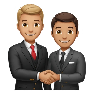 Mechanic and gentleman shaking hands sticker