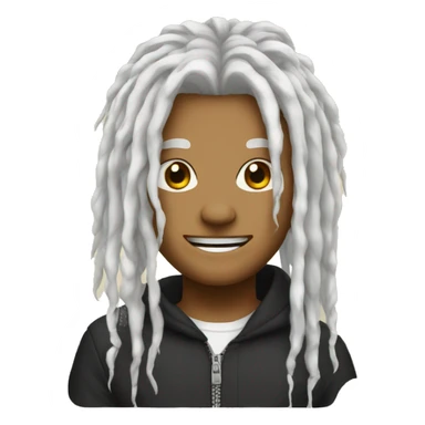Dread head with bleached tips sticker