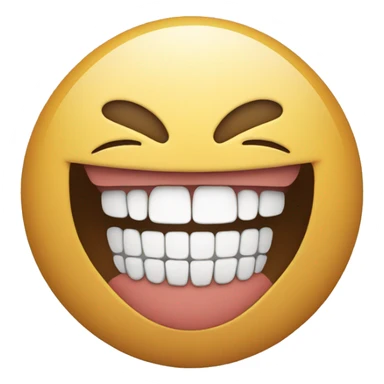 Smile with bottom teeth  sticker