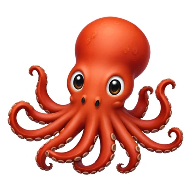 cute little octopus with red sticker