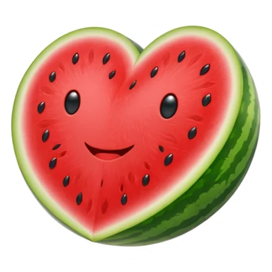 heart watermelon sticker