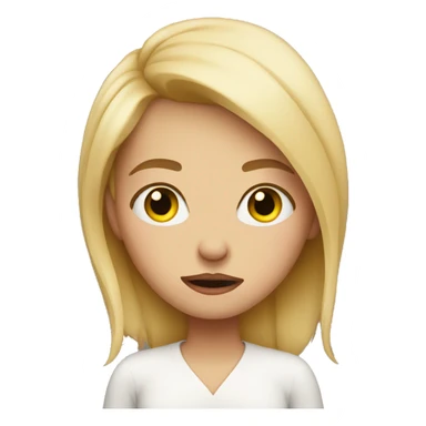 blonde girl rolling her eyes sticker