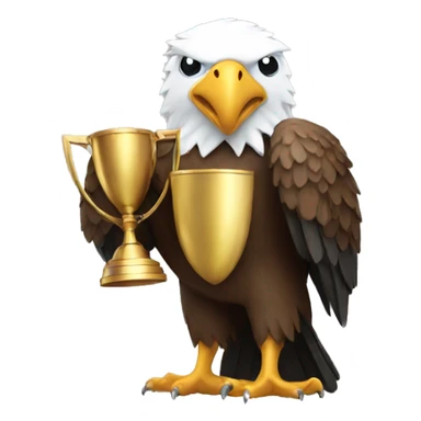 Eagle holding trophy  sticker