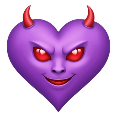 devil solitaire symbol heart purple sticker