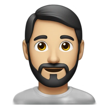 Steve Jobs young with black beard sticker