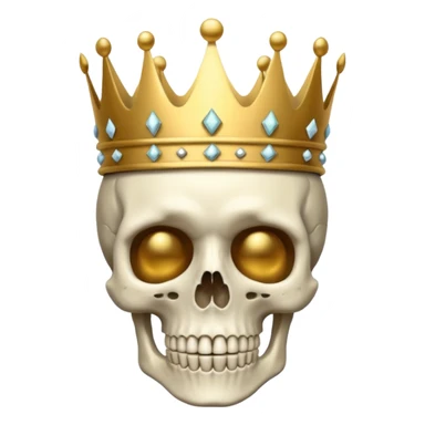 Skeleton with a crown sticker