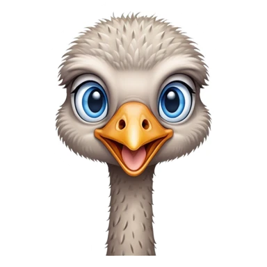 Ostrich with big blue eyes sticker
