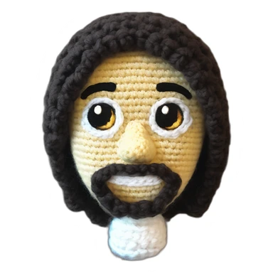 Crocheted amigurumi Jesus sticker