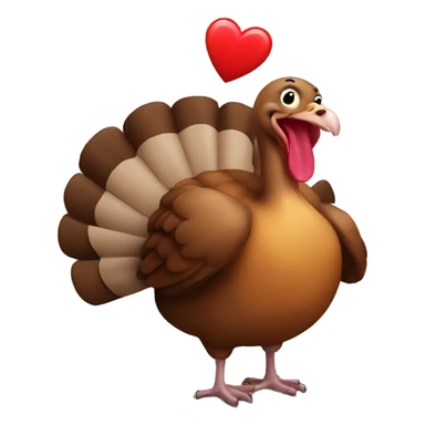 Turkey giving a heart sticker