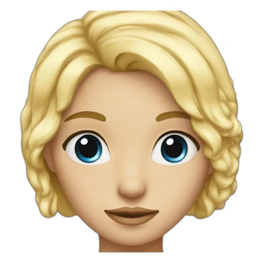 Fille blonde au yeux bleu sticker