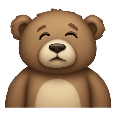 A very tired teddy bear sticker