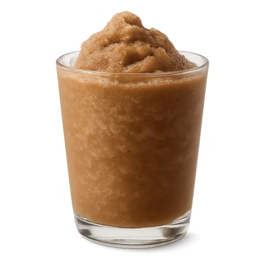 clear glass cup filled with frozen coffee frosty and cold sticker