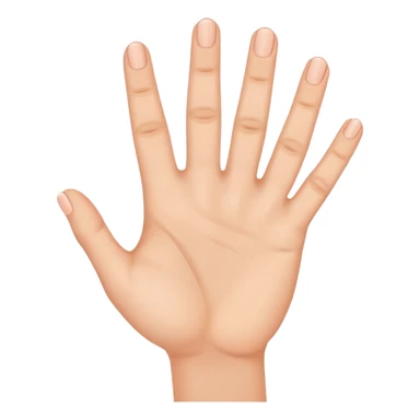 hand showing 4 fingers sticker