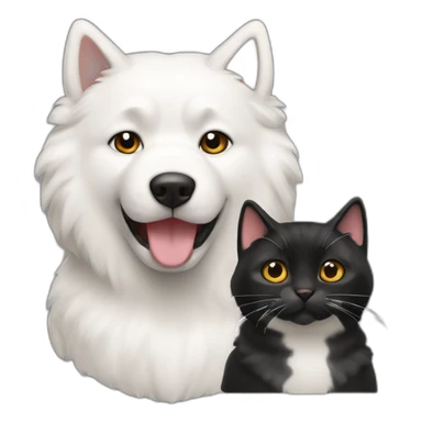 samoyed labrador black and tiger cat sticker