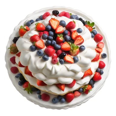 Pavlova with berries  sticker