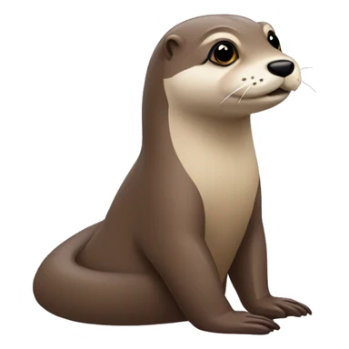 Loutre manteau rose  sticker