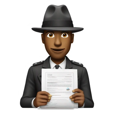 Pharell Williams shows an employment contract sticker