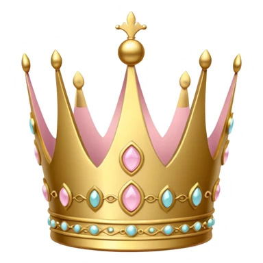 Pink Pastel & Gold Crown sticker