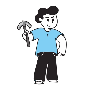 Minecraft Steve character in hand drawn doodle style sticker