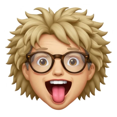 mind blown nerd crazy tongue sticker