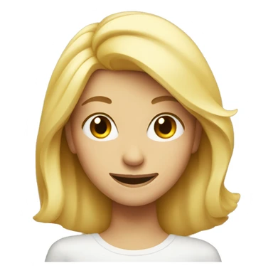 blonde girl winking sticker