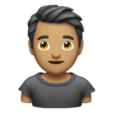 Chauve-man-with-t-shirt-angle-mort sticker