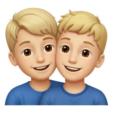 Produce me a emoji where two boys kissing sticker