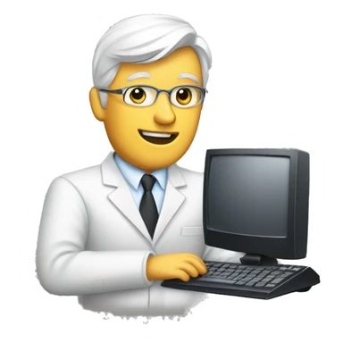 a financier with a computer sticker