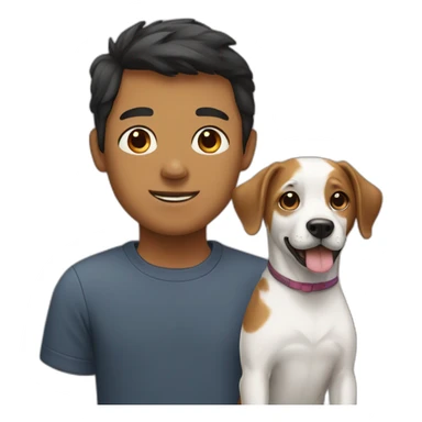 dog and human sticker