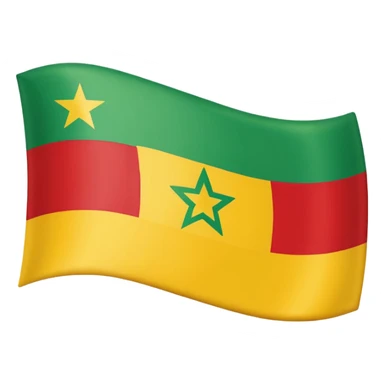 senegal flag, ios style sticker