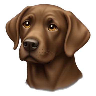 Brown Labrador retriever blue collar sticker