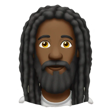 black rastaman joint dreds sticker