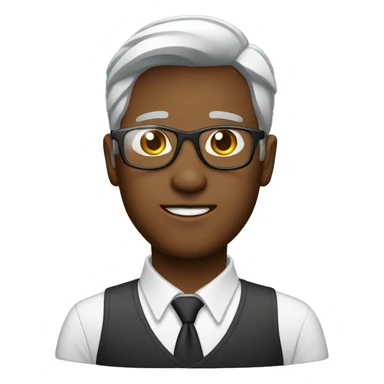 professional wearing cool glass sticker