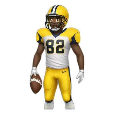 Football player wearing yellow sticker