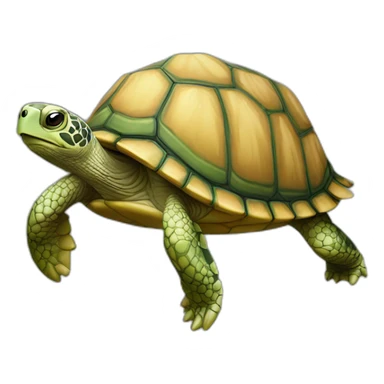 Tortue sur un élément sticker