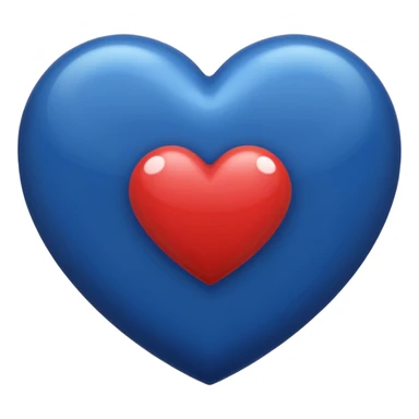 Dark blue heart sticker