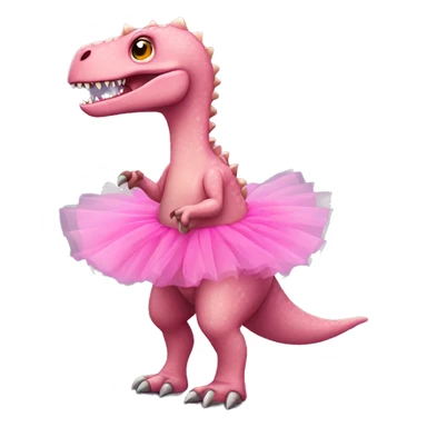 Dinosaur in pink tutu sticker
