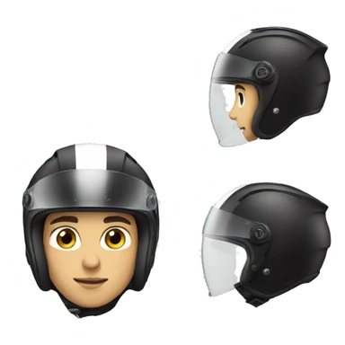 racer male wearing a helmet sticker