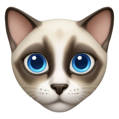 Siamese cat blue eyes  sticker