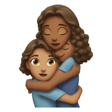 two sisters hugging sticker
