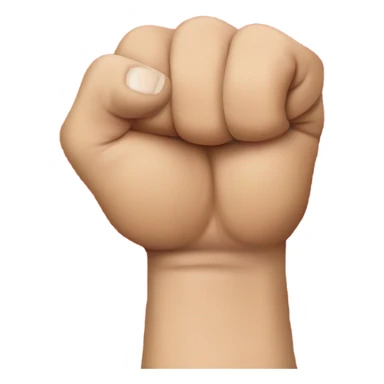 kung hei fat choi hand pose, left hand in a fist, right hand wraps around left hand fist sticker