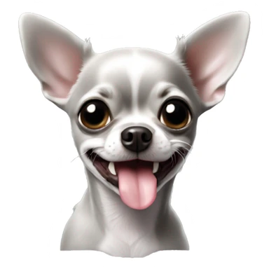 Super mini cute Chihuahua with a tongue little and beautiful grey colour  sticker