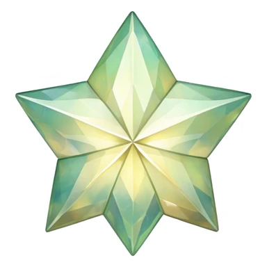 Large khaki opal star sticker