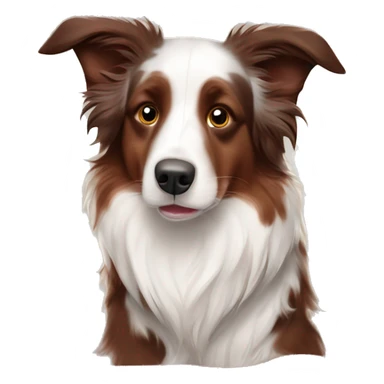 Red merle border collie cozy in blanket sticker