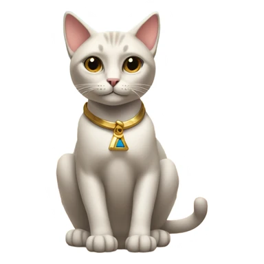 cat in egypt pyramid sticker