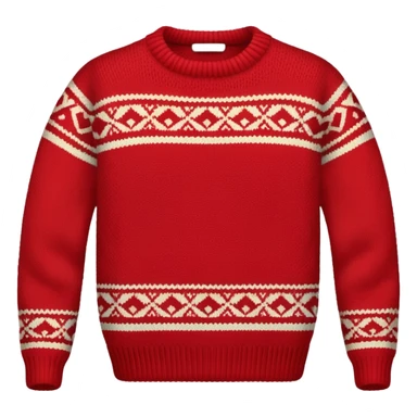 patterned red sweater sticker