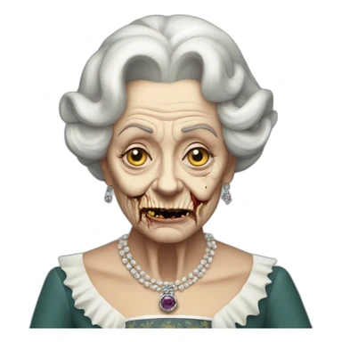 zombie queen Elizabeth sticker