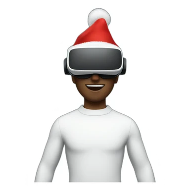 full body david in vr headset christmas sticker